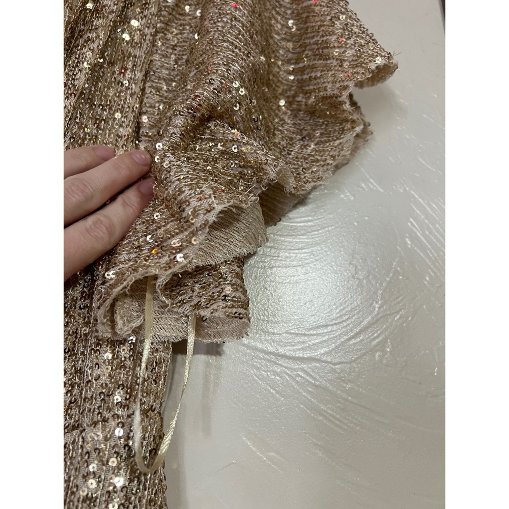 Southern Fried Chics Sequins Ruffle High Low Dress Small Glamorous Evening Party - Picture 4 of 11